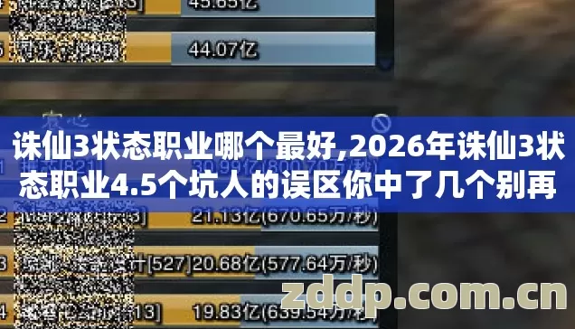 诛仙3状态职业哪个最好,2026年诛仙3状态职业4.5个坑人的误区你中了几个别再盲踩快收藏别吃亏 诛仙3状态职业哪个最好,2026年诛仙3状态职业4.5个坑人的误区你中了几个别再盲踩快收藏别吃亏