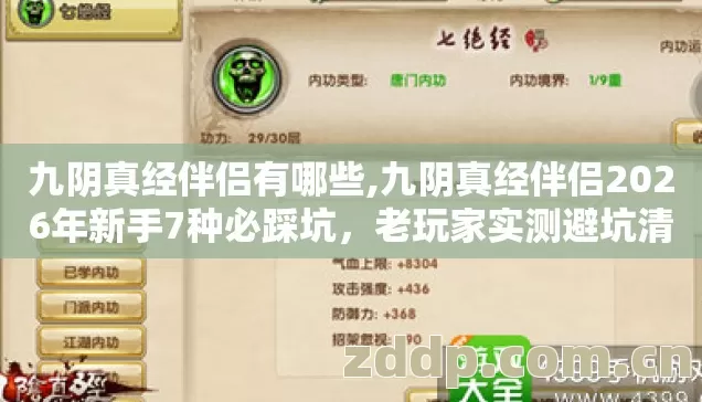 九阴真经伴侣有哪些,九阴真经伴侣2026年新手7种必踩坑,老玩家实测避坑清单别再盲踩亏掉饭钱 九阴真经伴侣有哪些,九阴真经伴侣2026年新手7种必踩坑,老玩家实测避坑清单别再盲踩亏掉饭钱