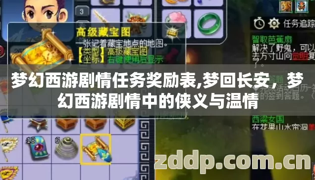 梦幻西游剧情任务奖励表,梦回长安,梦幻西游剧情中的侠义与温情 梦幻西游剧情任务奖励表,梦回长安,梦幻西游剧情中的侠义与温情