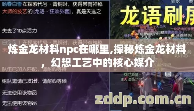 炼金龙材料npc在哪里,探秘炼金龙材料,幻想工艺中的核心媒介 炼金龙材料npc在哪里,探秘炼金龙材料,幻想工艺中的核心媒介