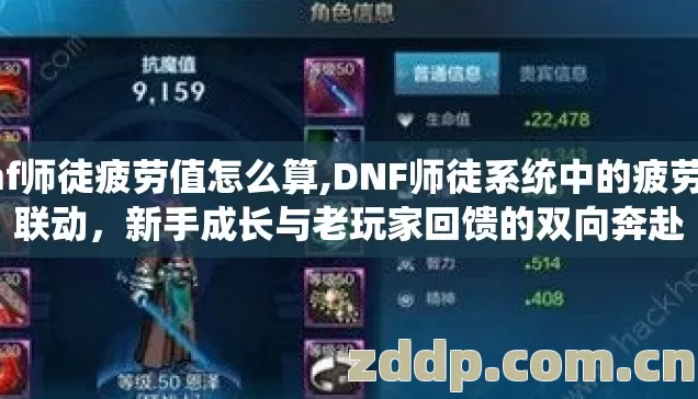 dnf师徒疲劳值怎么算,DNF师徒系统中的疲劳值联动，新手成长与老玩家回馈的双向奔赴