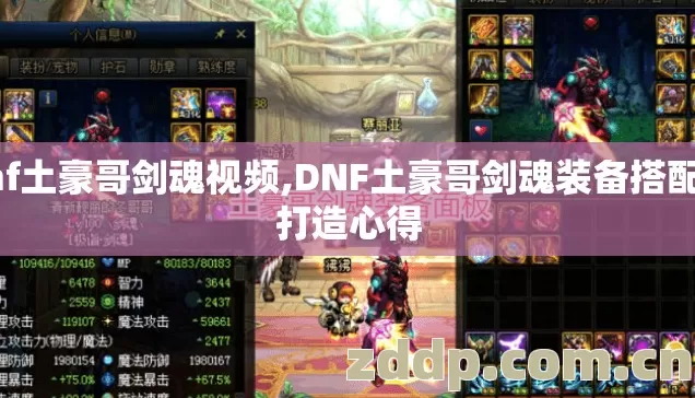 dnf土豪哥剑魂视频,DNF土豪哥剑魂装备搭配与打造心得
