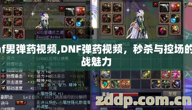 dnf男弹药视频,DNF弹药视频，秒杀与控场的实战魅力