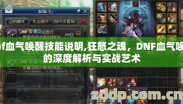 dnf血气唤醒技能说明,狂怒之魂，DNF血气唤醒的深度解析与实战艺术