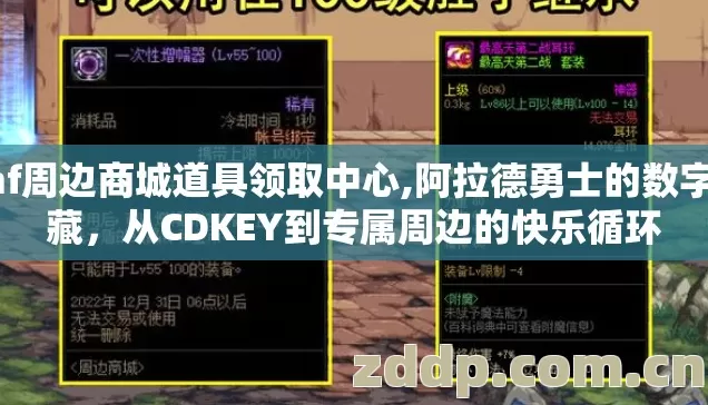 dnf周边商城道具领取中心,阿拉德勇士的数字宝藏，从CDKEY到专属周边的快乐循环
