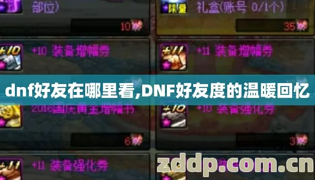 dnf好友在哪里看,DNF好友度的温暖回忆