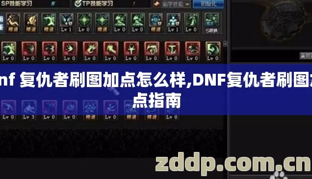 dnf 复仇者刷图加点怎么样,DNF复仇者刷图加点指南