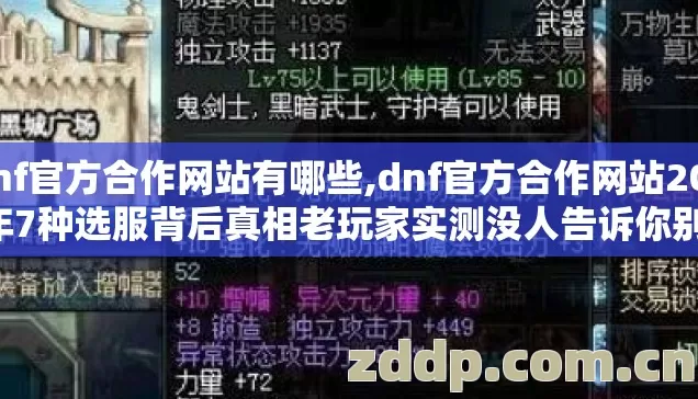dnf官方合作网站有哪些,dnf官方合作网站2026年7种选服背后真相老玩家实测没人告诉你别盲踩坑 dnf官方合作网站有哪些,dnf官方合作网站2026年7种选服背后真相老玩家实测没人告诉你别盲踩坑
