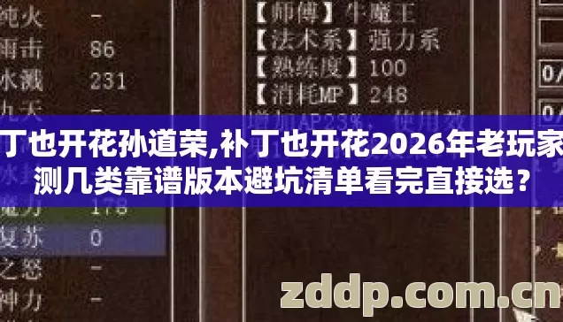 补丁也开花孙道荣,补丁也开花2026年老玩家实测几类靠谱版本避坑清单看完直接选? 补丁也开花孙道荣,补丁也开花2026年老玩家实测几类靠谱版本避坑清单看完直接选?