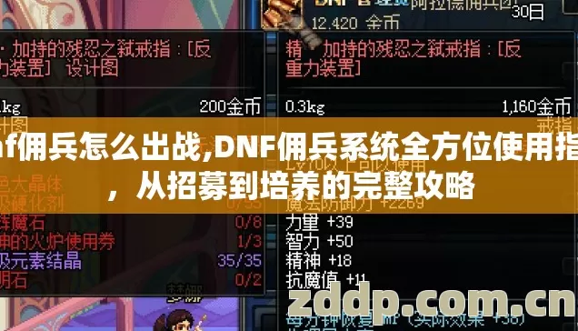 dnf佣兵怎么出战,DNF佣兵系统全方位使用指南，从招募到培养的完整攻略