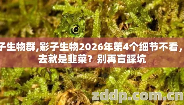 影子生物群,影子生物2026年第4个细节不看,进去就是韭菜?别再盲踩坑 影子生物群,影子生物2026年第4个细节不看,进去就是韭菜?别再盲踩坑