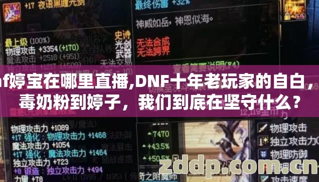 dnf婷宝在哪里直播,DNF十年老玩家的自白,从毒奶粉到婷子,我们到底在坚守什么? dnf婷宝在哪里直播,DNF十年老玩家的自白,从毒奶粉到婷子,我们到底在坚守什么?