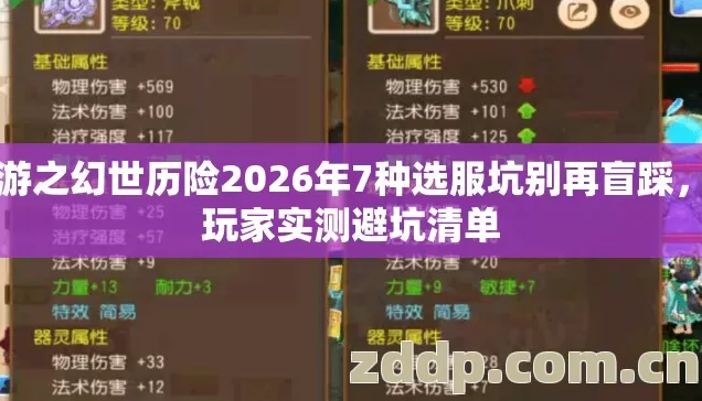 网游之幻世历险2026年7种选服坑别再盲踩,老玩家实测避坑清单 网游之幻世历险2026年7种选服坑别再盲踩,老玩家实测避坑清单