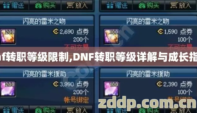 dnf转职等级限制,DNF转职等级详解与成长指南 dnf转职等级限制,DNF转职等级详解与成长指南