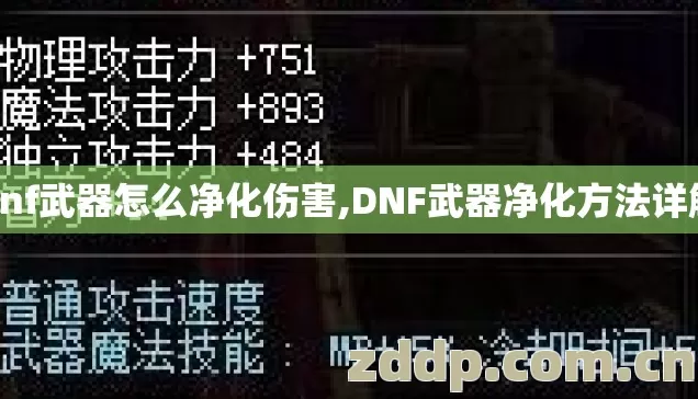 dnf武器怎么净化伤害,DNF武器净化方法详解 dnf武器怎么净化伤害,DNF武器净化方法详解