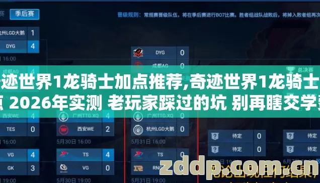 奇迹世界1龙骑士加点推荐,奇迹世界1龙骑士加点 2026年实测 老玩家踩过的坑 别再瞎交学费了? 奇迹世界1龙骑士加点推荐,奇迹世界1龙骑士加点 2026年实测 老玩家踩过的坑 别再瞎交学费了?