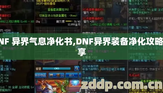 DNF 异界气息净化书,DNF异界装备净化攻略分享 DNF 异界气息净化书,DNF异界装备净化攻略分享