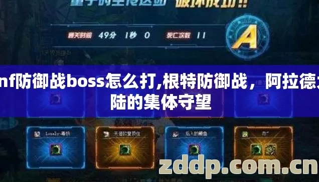 dnf防御战boss怎么打,根特防御战,阿拉德大陆的集体守望 dnf防御战boss怎么打,根特防御战,阿拉德大陆的集体守望