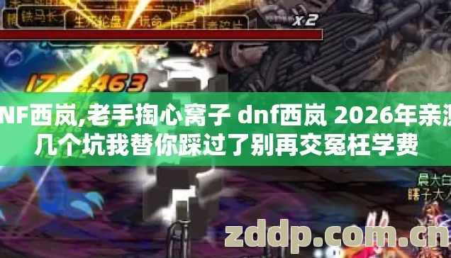 DNF西岚,老手掏心窝子 dnf西岚 2026年亲测 几个坑我替你踩过了别再交冤枉学费