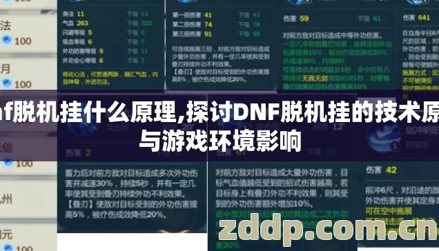 dnf脱机挂什么原理,探讨DNF脱机挂的技术原理与游戏环境影响