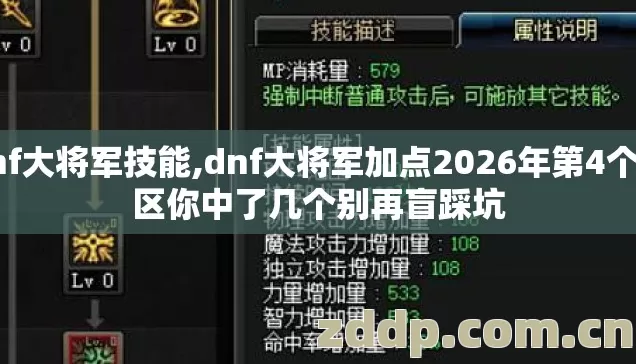 dnf大将军技能,dnf大将军加点2026年第4个误区你中了几个别再盲踩坑