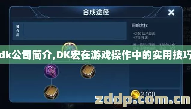 dk公司简介,DK宏在游戏操作中的实用技巧 dk公司简介,DK宏在游戏操作中的实用技巧