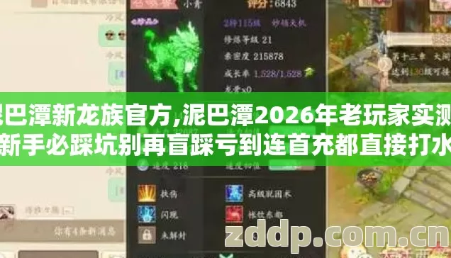 泥巴潭新龙族官方,泥巴潭2026年老玩家实测7种新手必踩坑别再盲踩亏到连首充都直接打水漂