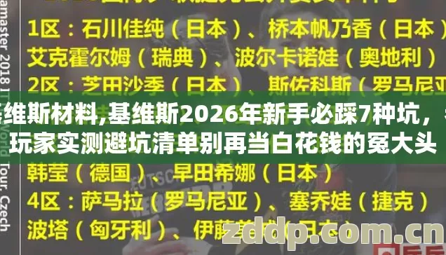 基维斯材料,基维斯2026年新手必踩7种坑,老玩家实测避坑清单别再当白花钱的冤大头 基维斯材料,基维斯2026年新手必踩7种坑,老玩家实测避坑清单别再当白花钱的冤大头