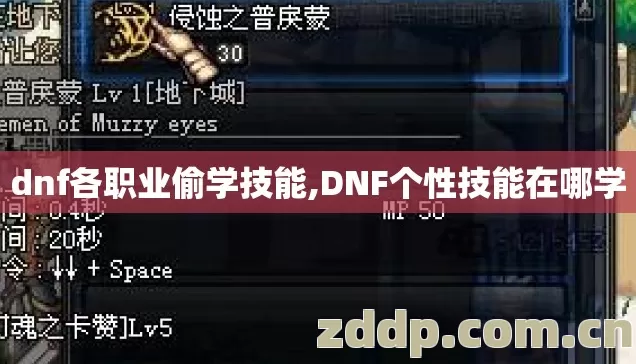 dnf各职业偷学技能,DNF个性技能在哪学 dnf各职业偷学技能,DNF个性技能在哪学