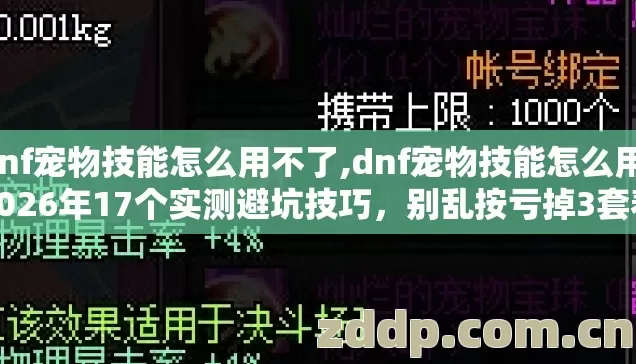 dnf宠物技能怎么用不了,dnf宠物技能怎么用,2026年17个实测避坑技巧,别乱按亏掉3套春节礼包的几亿金币 dnf宠物技能怎么用不了,dnf宠物技能怎么用,2026年17个实测避坑技巧,别乱按亏掉3套春节礼包的几亿金币