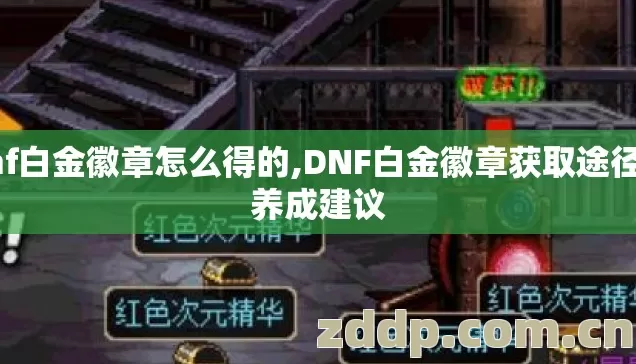 dnf白金徽章怎么得的,DNF白金徽章获取途径与养成建议