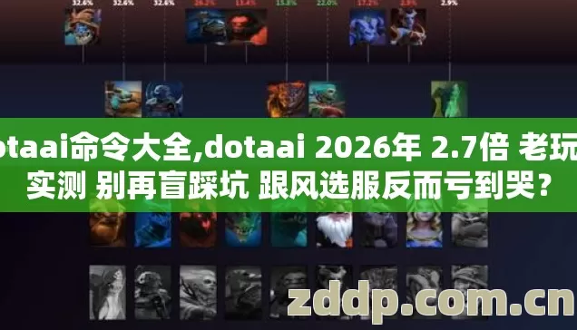 dotaai命令大全,dotaai 2026年 2.7倍 老玩家实测 别再盲踩坑 跟风选服反而亏到哭? dotaai命令大全,dotaai 2026年 2.7倍 老玩家实测 别再盲踩坑 跟风选服反而亏到哭?