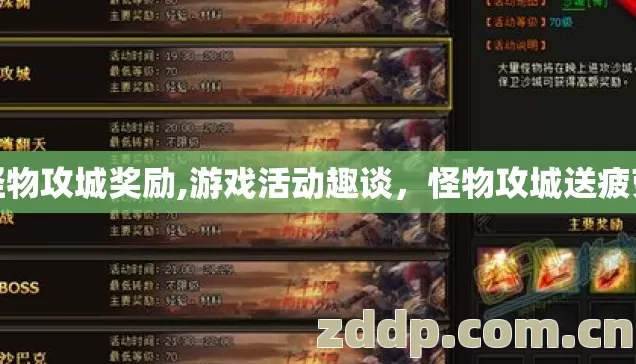 怪物攻城奖励,游戏活动趣谈,怪物攻城送疲劳 怪物攻城奖励,游戏活动趣谈,怪物攻城送疲劳