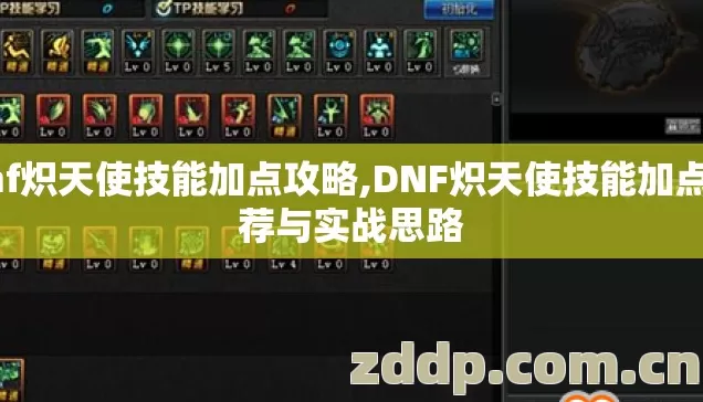 dnf炽天使技能加点攻略,DNF炽天使技能加点推荐与实战思路 dnf炽天使技能加点攻略,DNF炽天使技能加点推荐与实战思路