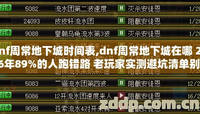 dnf周常地下城时间表,dnf周常地下城在哪 2026年89%的人跑错路 老玩家实测避坑清单别白耗半天疲劳值 dnf周常地下城时间表,dnf周常地下城在哪 2026年89%的人跑错路 老玩家实测避坑清单别白耗半天疲劳值