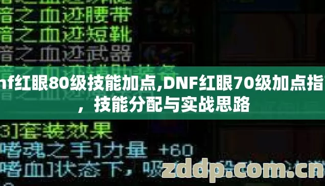 dnf红眼80级技能加点图片