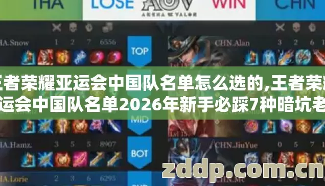王者荣耀亚运会中国队名单怎么选的,王者荣耀亚运会中国队名单2026年新手必踩7种暗坑老玩家实测别盲踩坑 王者荣耀亚运会中国队名单怎么选的,王者荣耀亚运会中国队名单2026年新手必踩7种暗坑老玩家实测别盲踩坑