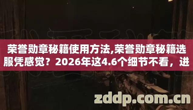 荣誉勋章秘籍选服凭感觉图片